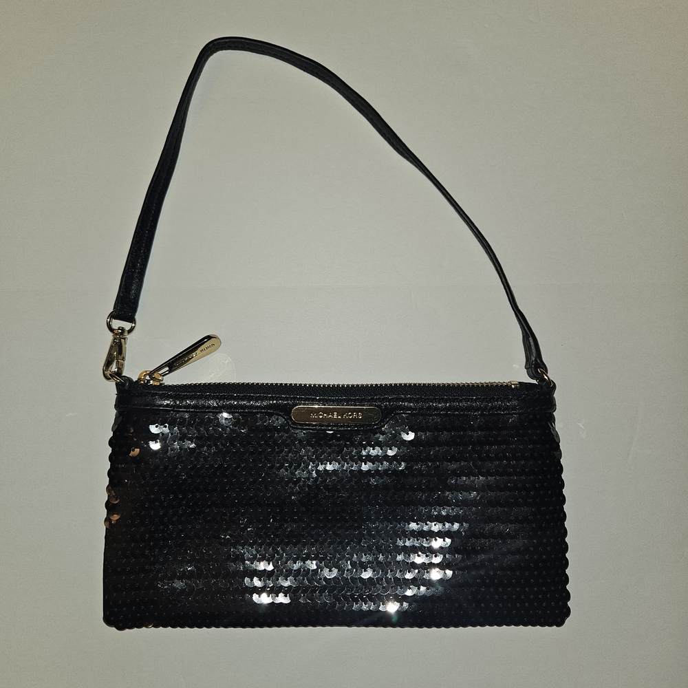 Michael Kors Black Sequin Wristlet